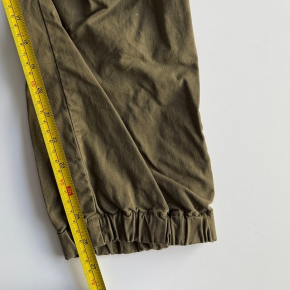Nili Lotan Henna Cropped Military Olive Green Pants Sz 8 Zip Hem Utility Jogger - Picture 7 of 10